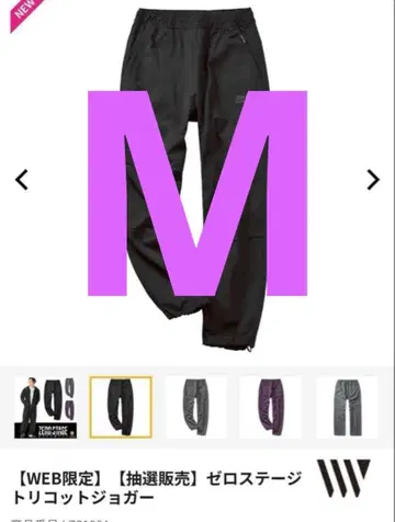 WEB 한정판 트리코 조거 블랙