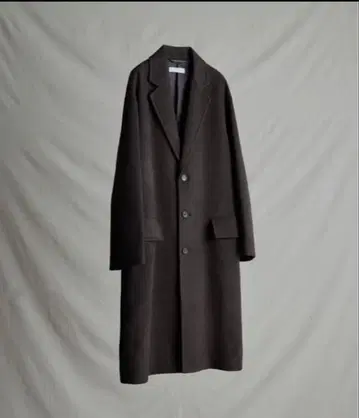 WYM / PE MELTON WIDE CHESTER COAT 차콜