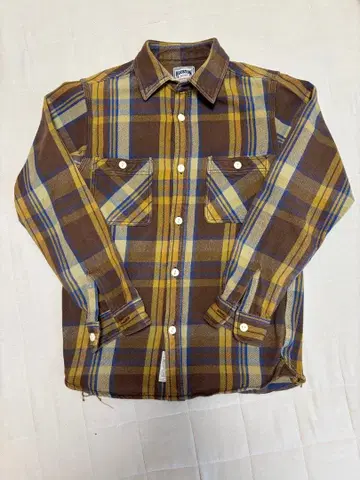 HOUSTON 휴스턴 체크 비에라 셔츠 BROWN M 사이즈