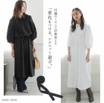 somari 블랙 셔츠 원피스