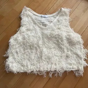 JEANASiS 프린지 슬리브리스 상의