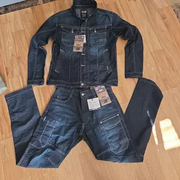 소와 G.G 작업복 상하의 세트 블루 블랙 사이즈 M 스트레치