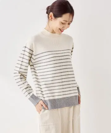 새상품 petite Honfleur 보더 니트 풀오버 L