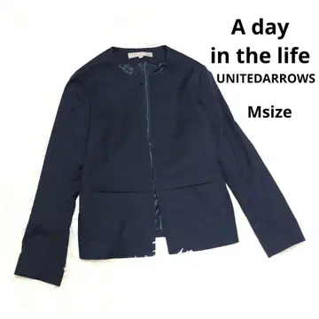새상품급 UNITED ARROWS 노카라 자켓 M 네이비