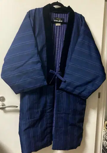 남성용 도테라 길고 따뜻한 쇼와 시대의 따뜻함