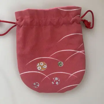 일본 의류용 핑크 꽃무늬 자수 백