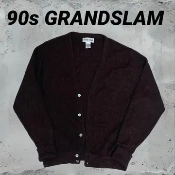 90s GRANDSLAM 빈티지 다크 브라운 가디건 M