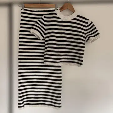 스트라이프 리브 셋업 zara