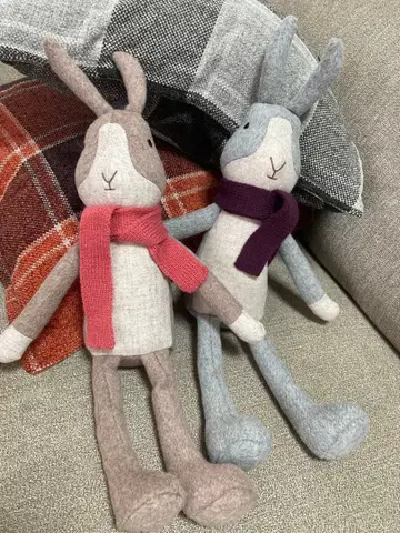 토끼 봉제 인형 2체 세트