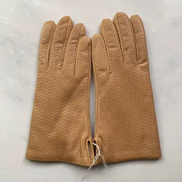 새상품급 이탈리아제 여성용 가죽 그로브 가죽 장갑 베이지 울 안감