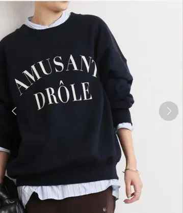 이에나 쭈리 로고 맨투맨 오버 사이즈 코튼 맨투맨