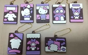 산리오 캐릭터 파키 미니어처 러버 참 8종 세트