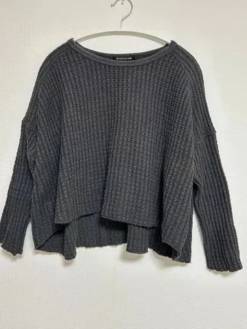 mizuiroind 미즈이로 인드 와플 짜임 긴팔 니트 그레이