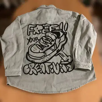 ZARA 라이트 블루 데님풍 블루종 남성용 L