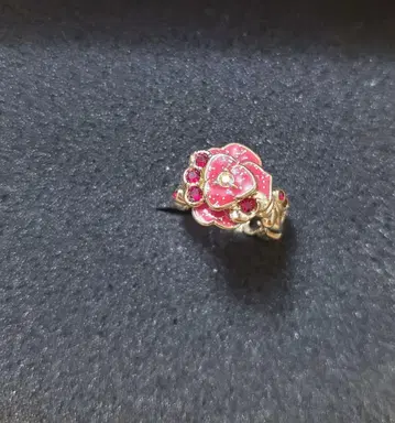 ANNA SUI 꽃 모티브 이어커프 핑크