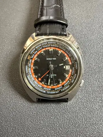 [ 작동 ] 세이코 SEIKO 월드 타임 희귀한 서드 모델 자동 와인딩