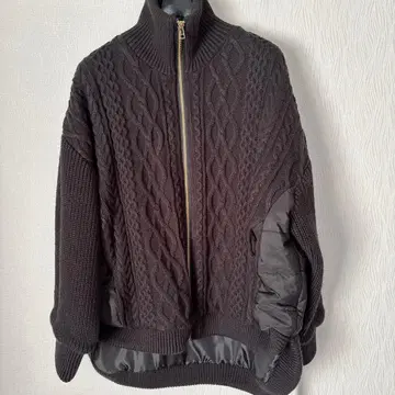 FONTANAGRANDE 네이비 케이블 니트 자켓