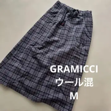 그라미치 울 체크 스커트