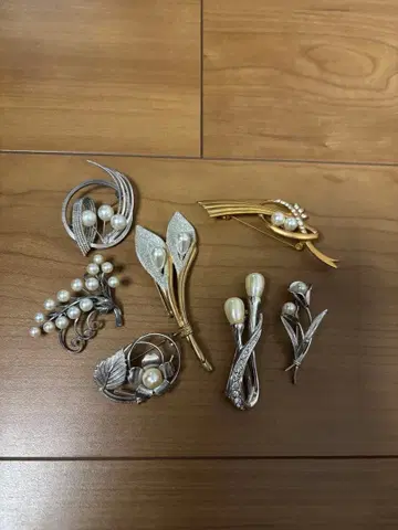 플라워 디자인 브로치 7세트