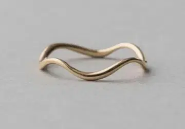 [ ete ] k10YG 레이어드 웨이브 반지 에테