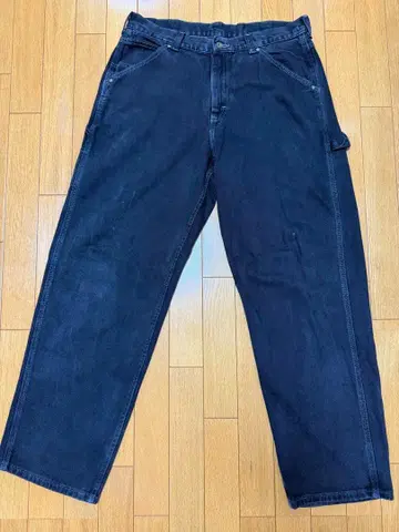 리 스트레이트 와이드 스트레이트 와이드 데님 블랙 구제 의류