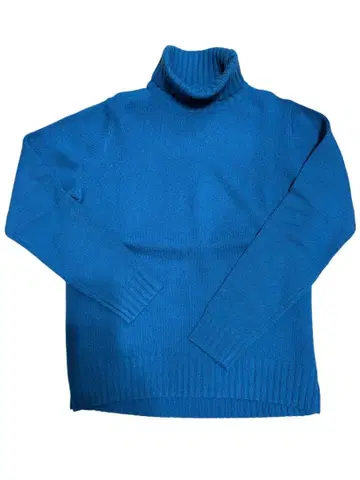 블루 터틀넥 니트 캐시미어 95% S 새상품급