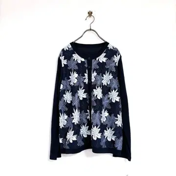 [ interpage ] 인터페이지(LL) 긴팔 가디건 꽃무늬 시어