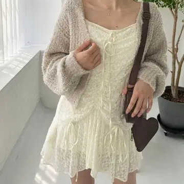 드로스트 튜닉 원피스 아이보리