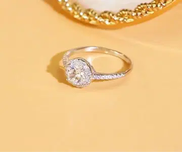 925 라운드컷 반지 11호 실버 모이사나이트 다이아몬드 고