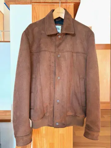 ZARA 스웨이드 자켓 브라운