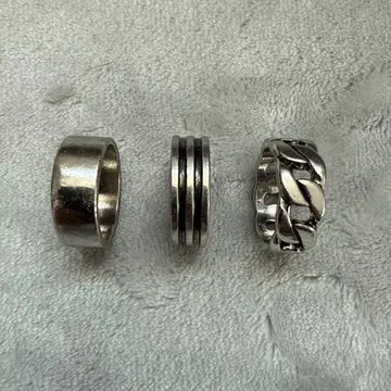 미사용 새상품 실버 반지 세트 3점