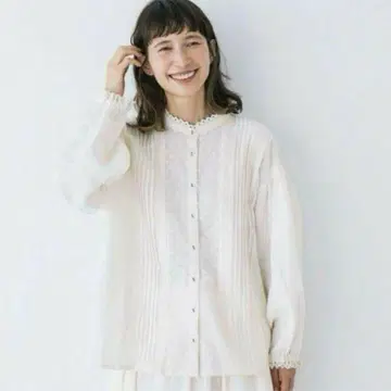 사만사 모스모스 kazumi 콜라보 레이스 블라우스 아이보리