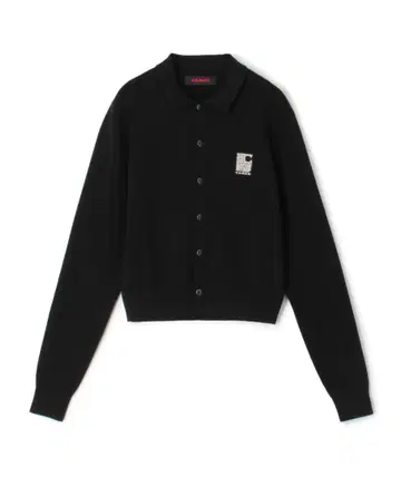 CABaN 코튼 캐시미어 펄 로고 폴로 가디건