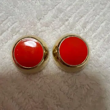 빨간색 에나멜 클립온 귀찌