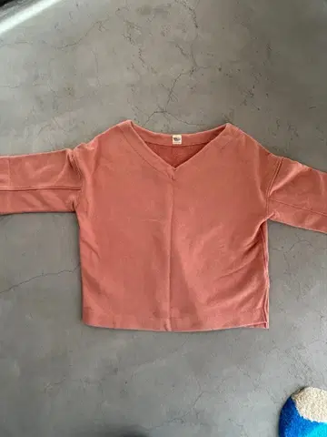 론 헤르만 핑크 V넥 오부 소매 상의