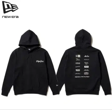 NEW ERA 아카이브 로고 맨투맨 블랙 2025FW