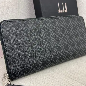 미사용급 dunhill 던힐 장지갑 PVC 라운드 지퍼 블랙