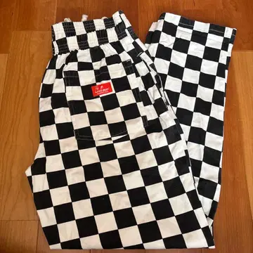 Cookman 체커 패턴 셰프 팬츠 M