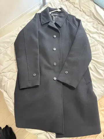 블랙 체스터 롱 코트