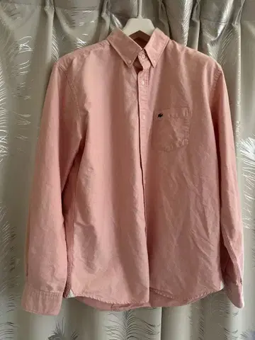 라코스테 핑크 버튼 다운 셔츠 라코스테 셔츠 남성용 S