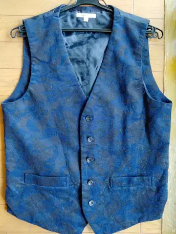 카모 패턴 네이비 베스트 M 사이즈