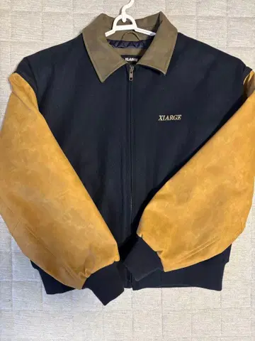 XLARGE 집업 자켓 네이비/브라운