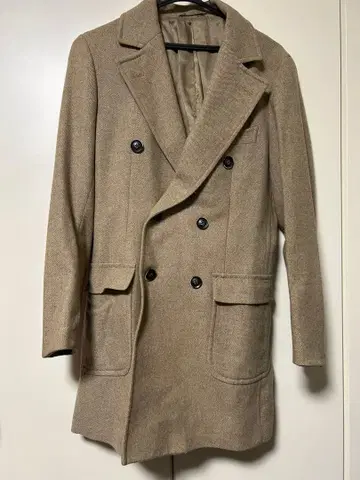 SUITSELECT 더블 브레스 체스터 코트 헤링본