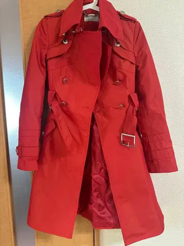 KAREN MILLEN 오렌지 트렌치코트