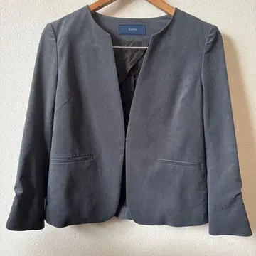 ships 페이크 스웨이드 노카라 자켓