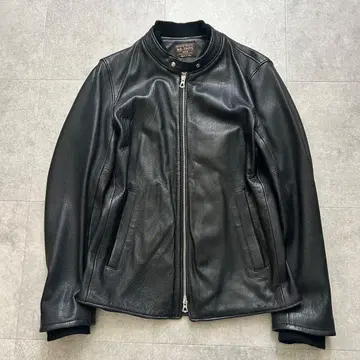MR.OLIVE 램 가죽 라이더 자켓 블랙 M 싱글