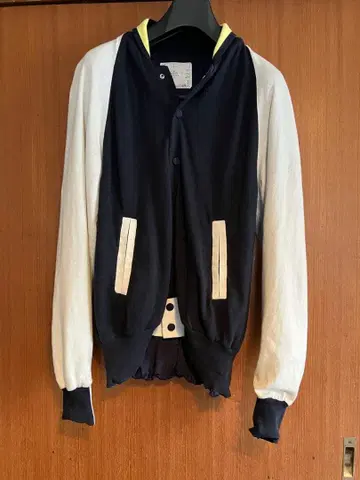 Sacai 니트 바시티 자켓 블루종