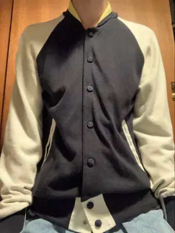 Sacai 니트 바시티 자켓 블루종