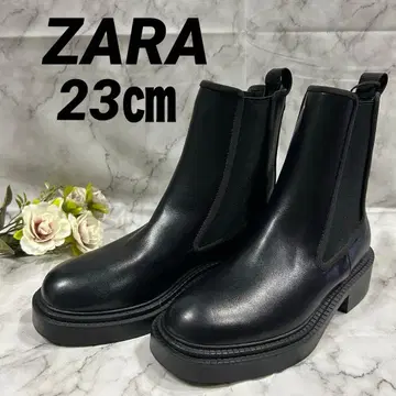 새상품 ZARA 플랫 첼시 부츠 36 블랙