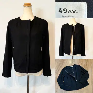 49 AV JUNKO SHIMADA 울 집업 자켓